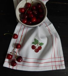 Kitchen towel Cherry, 50 x 70 cm waffled