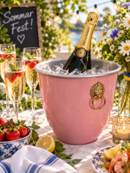 Champagnekylare Rosa, Mässingsmaskaroner 