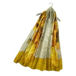 van googh sunflower silk scarf sidenscarf van googh