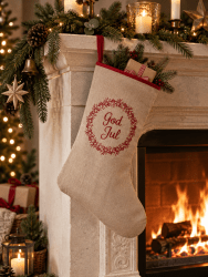Julstrumpa God Jul, 25 x 44 cm