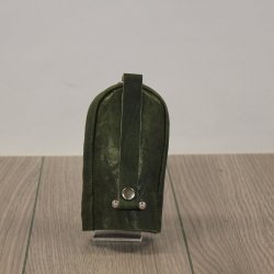 grön olivgrön klassisk nyckelklocka i skinn kalvskinn nyckelring