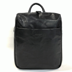 svart dkinnryggsäck med tygklätt foder a4 mått vegetabiliskt garvad elegant ryggsäck i skinn