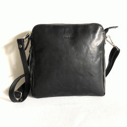 Shoulder Bag Classic 2 zipper women L.F, High black