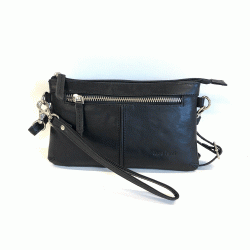 liten nätt väska som kan bli handledsväska / kuvertväska eller ha på axeln 3 i en