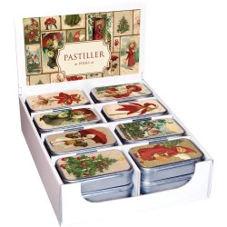 plåtask gammaldags jul ask med pkarameller polka