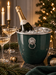 Champagnekylare Grön,Nickelmaskaroner 