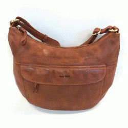 Crossbody bag washed L.F, Tabac