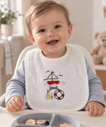 Bib Beach, toddler 25 x 40 cm