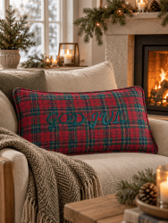 Kuddfodral Tartan God Jul, 30 x 50 cm