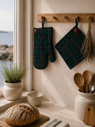 Oven Glove Scottish checkered , 18 x 30 cm