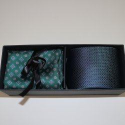 mönstrad stilfull slips med näsduk amanda christensen