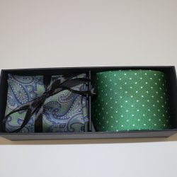 slips grön olive med paisley grön näsduk herr elegant presentips herr