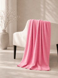 Stickad pläd Jojje, Rosa