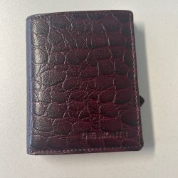 Plånbok Croco, Burgundy