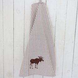 Kitchen towel Elk, white/brown 50 x 65 cm