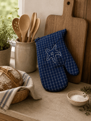 Oven Glove Starfish blue, 18 x 30 cm