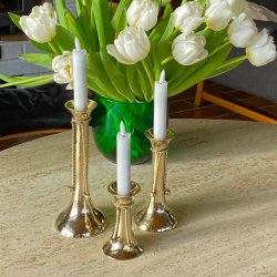 Lightholder Gunilla S, Brass 3 different size