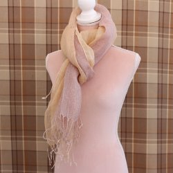 linnehalsduk scarf i linne 2 färgad unisex halsduk