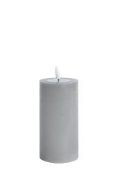 Candle light 15 cm with remote, grey