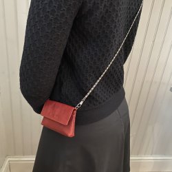 Plånbok med avtagbar kedja dam Vintage L.F, Chianti