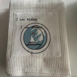 Kitchen towel Sailing, waffled