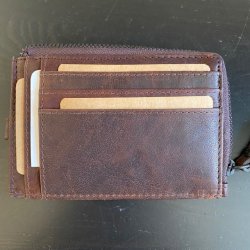 korthållare plånbok mörkbrunt vintageskinn spikes & sparrow