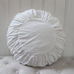 offwhite kuddfodral rund sammet