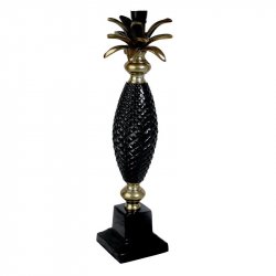 snygg lampa bordslampa ananas hans mikael inredning svart guld ananas lampfot