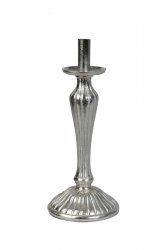 snygg lampfot bordslampa sänglampa i silver med klassisk design