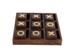 luffarschak i vacker träbox mässing spel för vuxna inredningsdetalj