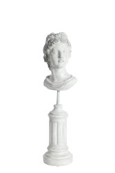 staty byst drottniong ceasar romersk pelare
