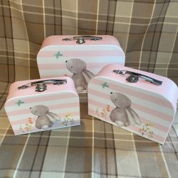 pappaväska 3 pack barn baby babyshower rosa kanin