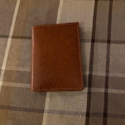 plånbok cognac utan mynt liten mini plånbok i skinn