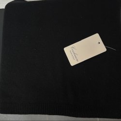 Poncho Bianca Casmere/wool, Black