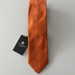 slips amanda christensen medallion bränd orange sidenslips