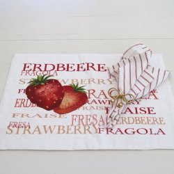 Placemat Strawberry, 35 x 48 cm