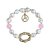 armband pärlor milano elastiskt armband rosa sten