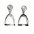 Earrings Stirrup, silver