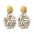 Crystal earring, Beige