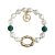 elastiskt armband med pärlor o stenar grön italienskt armband milano