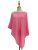 plisserad tunn cover up chiffongsjal cape drapering över klänning i tunn chiffong cerise