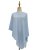 plisserad tunn cover up chiffongsjal cape drapering över klänning i tunn chiffong ljusblå