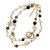 Necklace double strand pearl Andrea