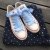 sneakers skosnören sidenband baby blue