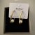 J Hoop earrings with pearl