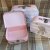 pappväska barn förvaring leksaksväska i papp kanin babyshower rosa kanin