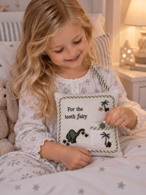 Zoom image of Dinosaur tooth fairy cushion