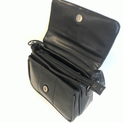 Zoom bild av Damväska lammnappa m lock Classic, Svart