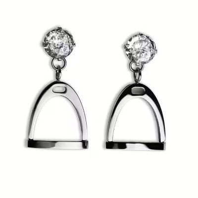 Zoom image of Earrings Stirrup, silver