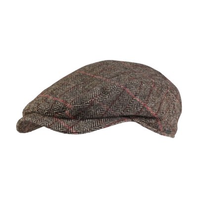 Zoom bild av wigens gubbkeps ull rutig bordeaux ivy contemporary cap house of amanda christensen brun